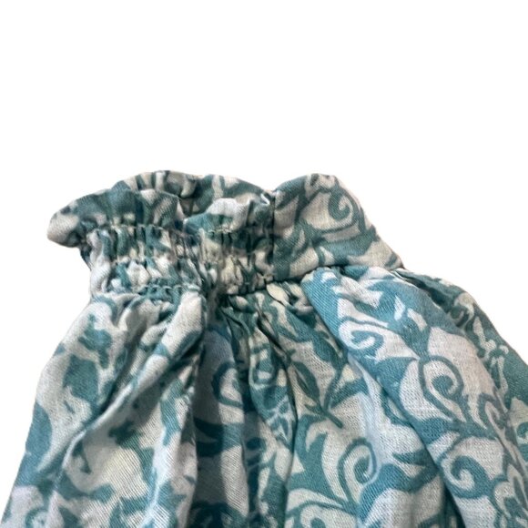 Anthropologie Maeve The Irene Linen Shirt Dress Size X-Large Green White Pocket - Picture 10 of 13